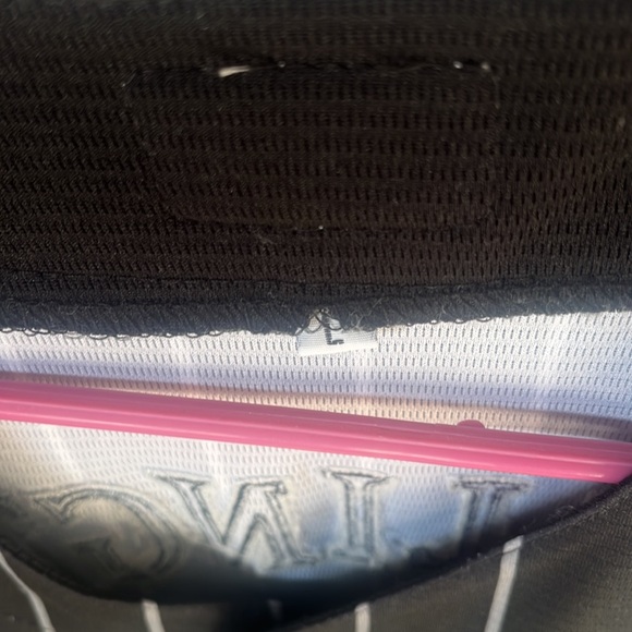 Rare Disney Gracey Manor Ghosts 93 Jersey Large Black Stripes - Picture 6 of 11